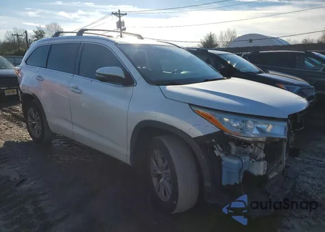 2014 Toyota Highlander Xle z USA, uszkodzony, nr VIN 5TDJKRFH1ES034856